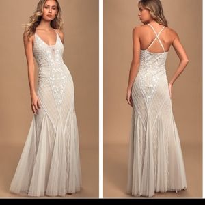 Lulu's This I Promise You Beaded Sequin Maxidress